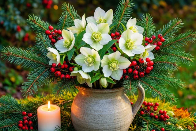Een kerstwens tussen de kerstrozen