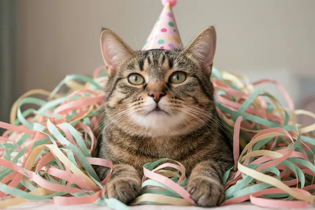 Kattennieuwjaar met stip