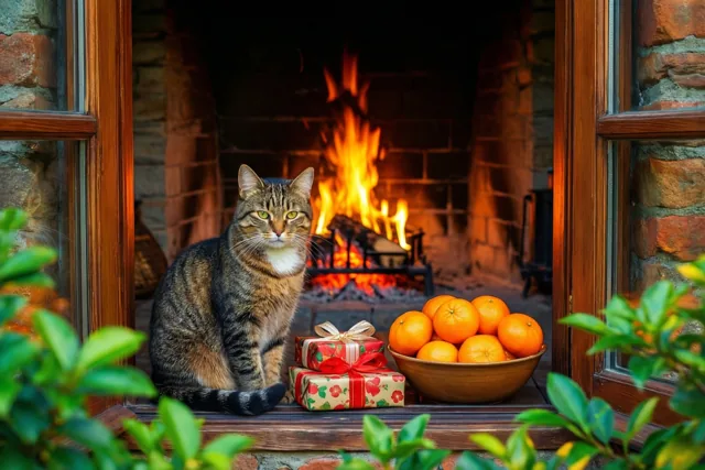 Sintgezelligheid met een kat