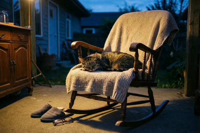 Pensioenrust met de kat erbij