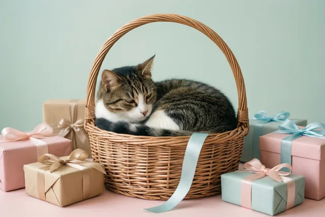 Slaperige kat, wakkere dankbaarheid