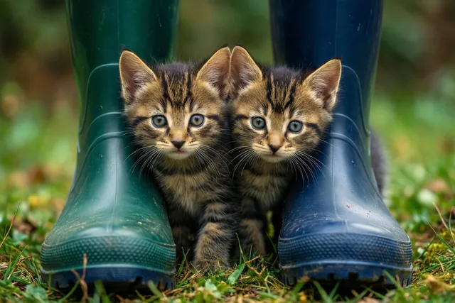 Twee katjes houden je gezelschap