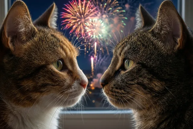 Katten kijken naar een nieuw begin