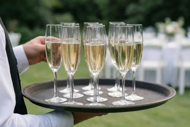 Bubbels voor het bruidspaar