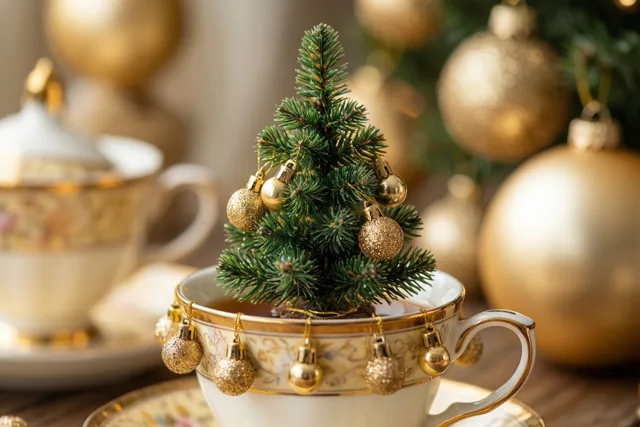 Kerstgezelligheid in een klein kopje