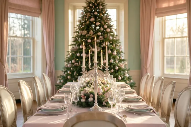 Kerst in zilver en pastel