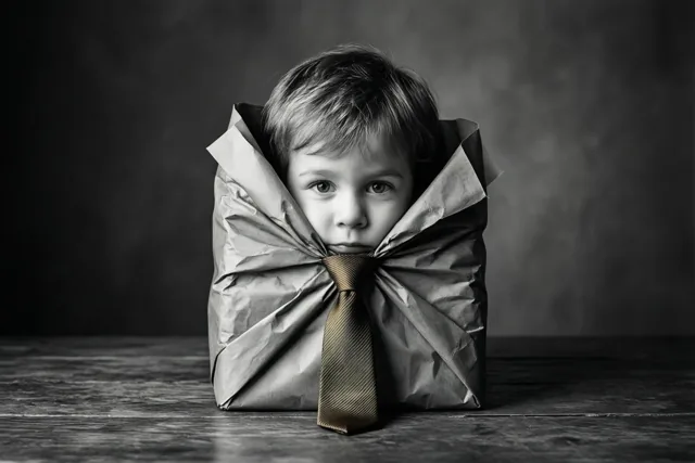 Papa's cadeautje speelt verstoppertje