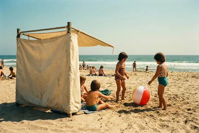 Strandpret uit de jaren zeventig