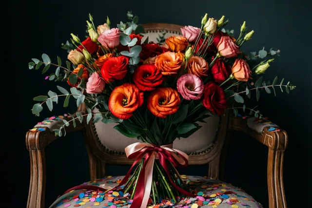 Kleurrijke bloemen, welverdiende felicitaties