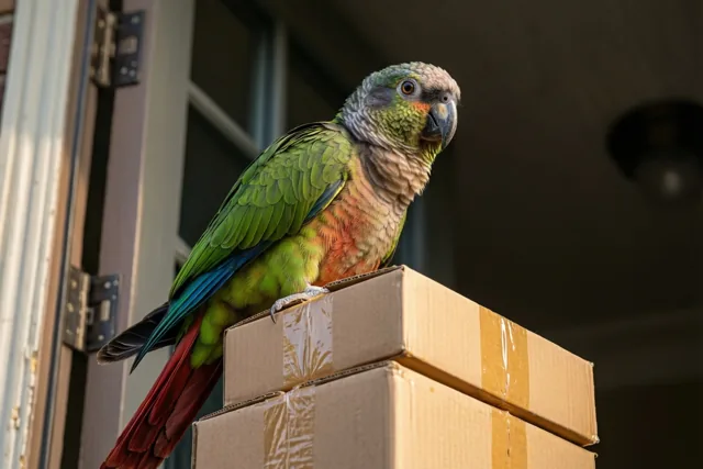 Nieuwe voordeur voor de papegaai