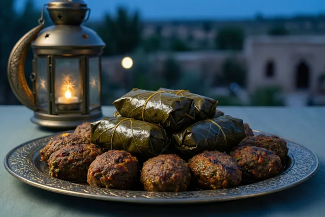 Offerfeest met kofta bij avondlicht