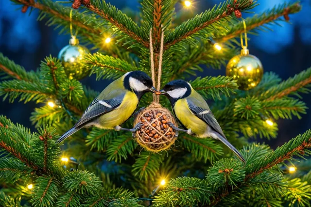 Kerstfeest tussen de koolmezen