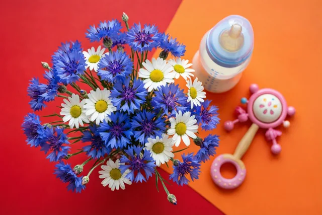 Korenbloemen vieren jullie kleintje