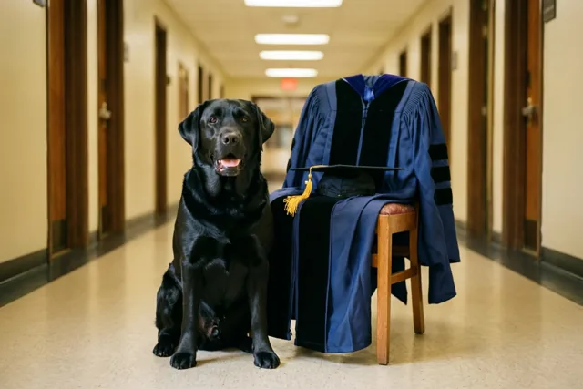 Labrador klaar voor je afstuderen