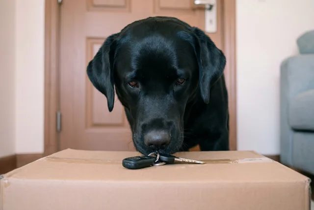 Labrador keurt de sleutels
