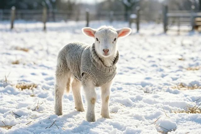 Warm ingeduffeld lammetje