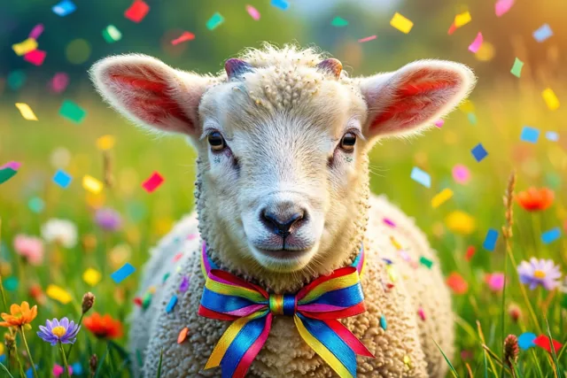 Een regenboogstrik voor jouw mijlpaal