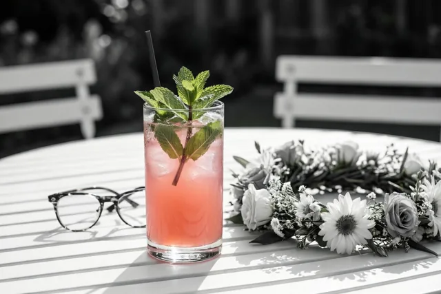 Een fris glas feestgeluk