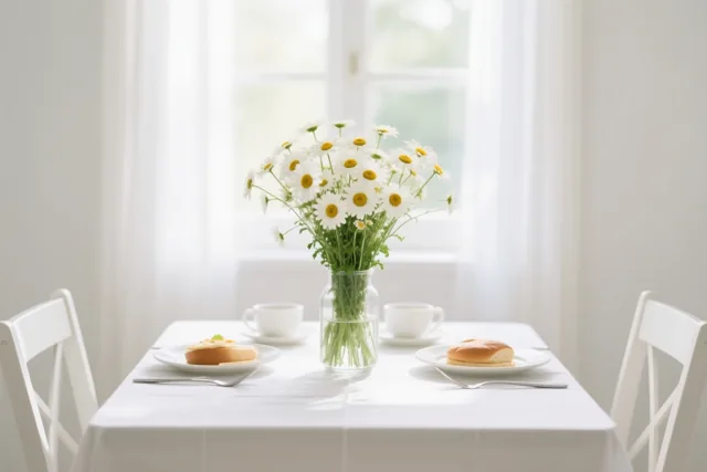 Een lichte ochtend aan tafel