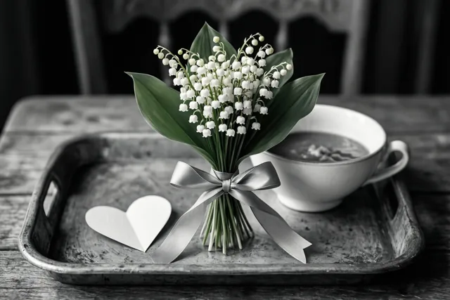 Een hartje bij de bloemen
