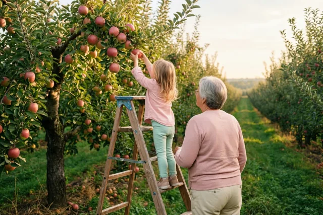 Appels plukken met oma