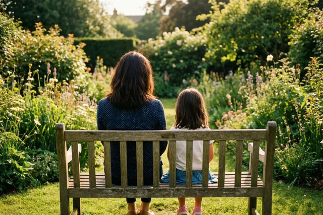 Samen zitten met mama