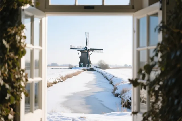 Uitzicht op de molen