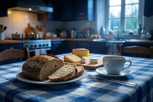Weekendkoffie aan de keukentafel