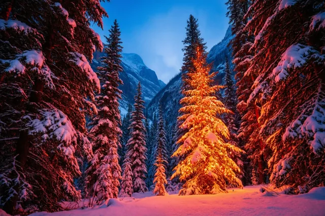 Kerstgloed in de wintervallei