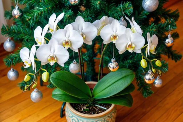 Kerst bloeit in wit en zilver