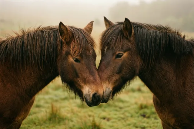 Een zachte paardenkus