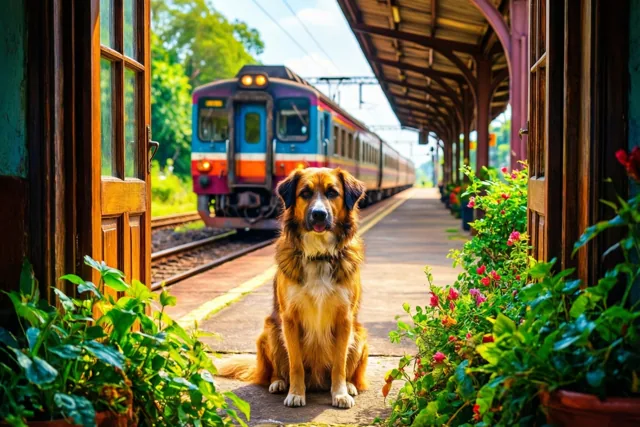 De perronhond groet je