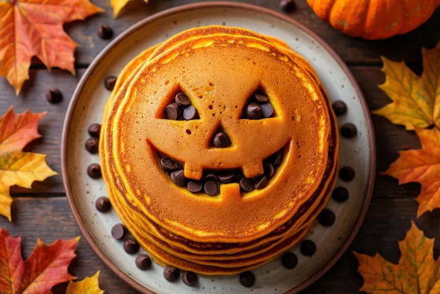 Pannenkoeken met griezelgezichtjes