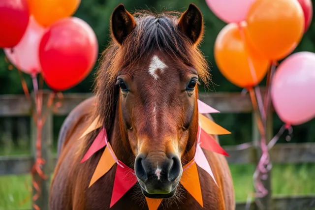 Ponyfeest in de tuin