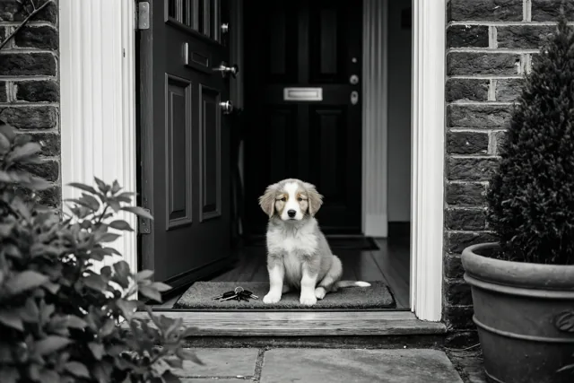 Een puppy aan je deur