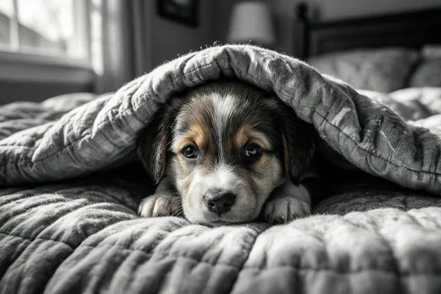 Puppy wenst je goedemorgen