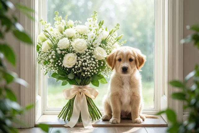 Proficiat van een kleine pup