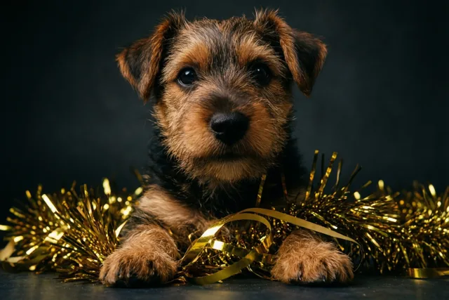 Een puppy met gouden wensen