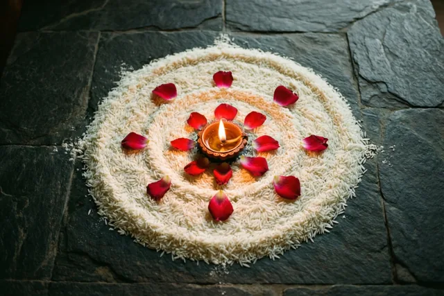 Diwali in rood en wit