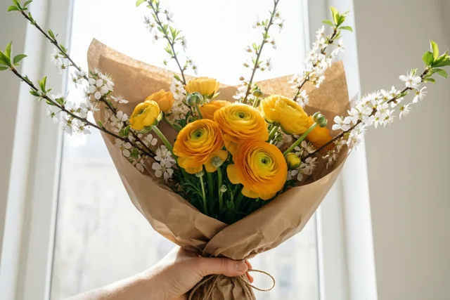 Lentebloemen om te delen