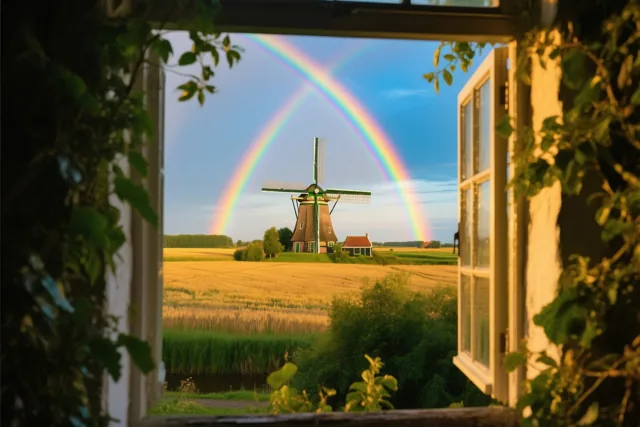 Een raam op kleur