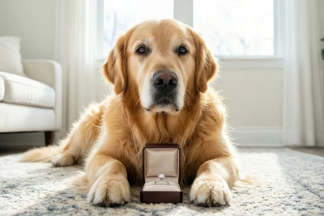 Een retriever deelt jullie geluk