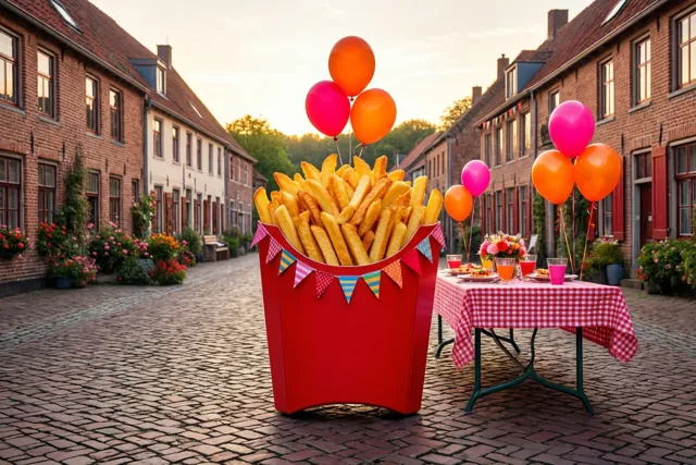 Groot feest met gouden frietjes