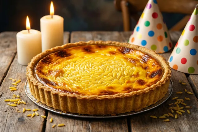 Jarig met een gouden rijsttaart