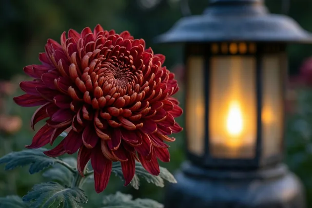 Een bloem en een lichtje