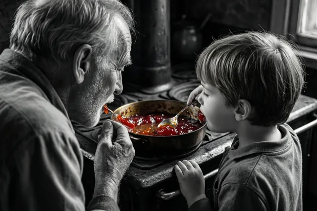 Zoet moment met opa