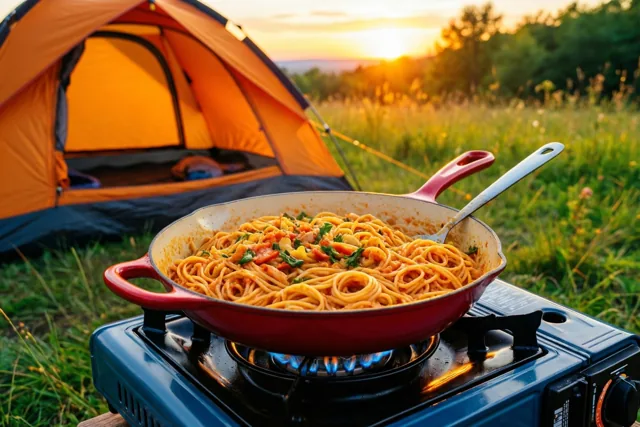 Pasta onder de vakantiehemel