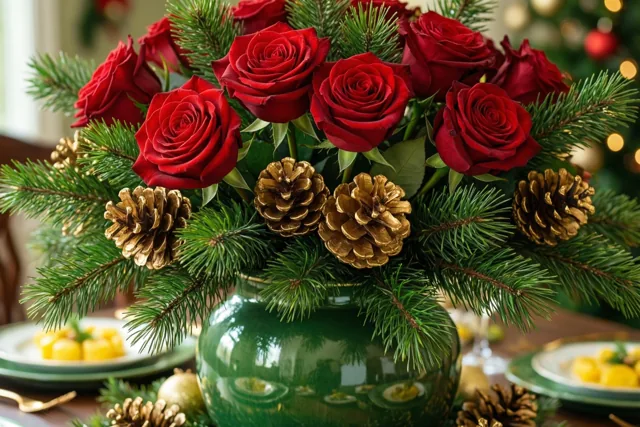 Kerst vieren rond de rozen