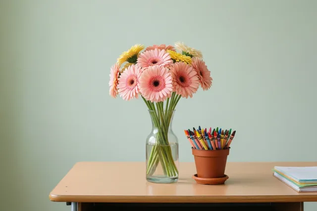 Gerbera’s voor een kleurrijk schooljaar