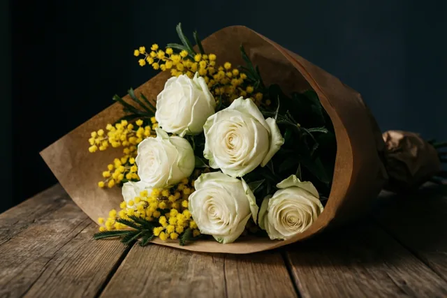 Een troostend boeket rozen